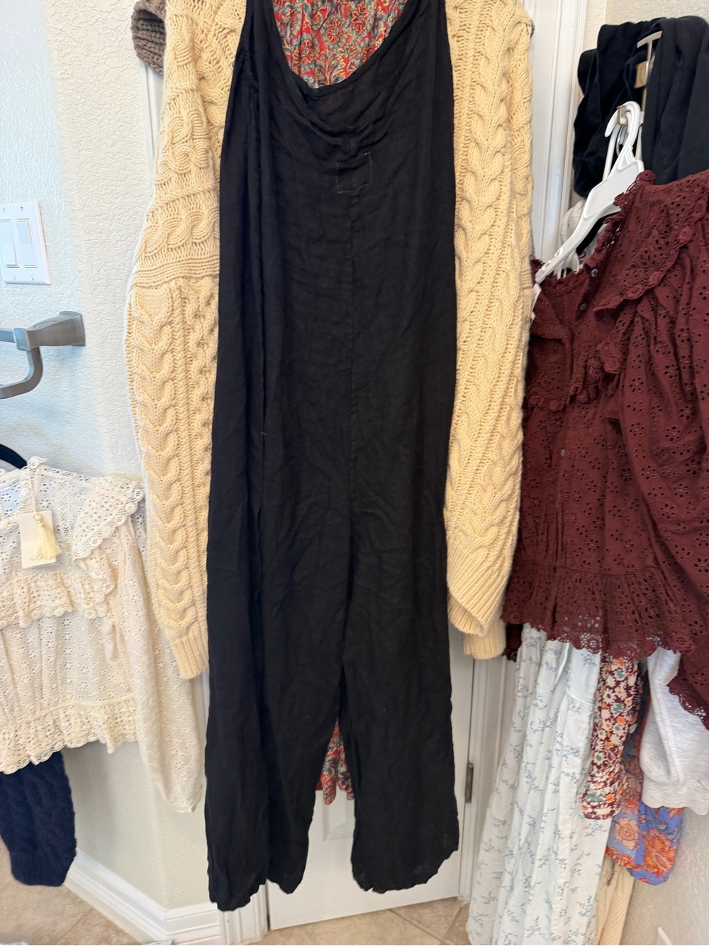 Black Wide-Leg Jumpsuit - Minimal Slip Style